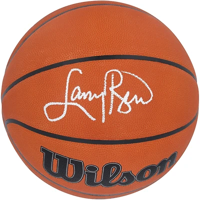 Ballon de basket officiel Wilson autographié par Larry Bird des Boston Celtics