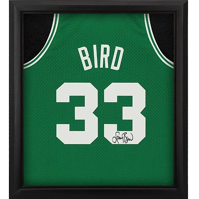 Larry Bird Kelly Green Boston Celtics Autographed Framed Mitchell & Ness 1985-86 Swingman Jersey Shadowbox