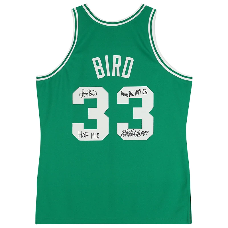 Larry Bird, Robert Parish & Kevin McHale Boston Celtics Autographed Larry Bird Mitchell & Ness Authentic 1985 Green Jersey with Multiple Inscriptions