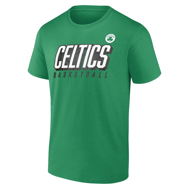 T-shirt Fanatics pour homme avec logo vert Kelly des Boston Celtics