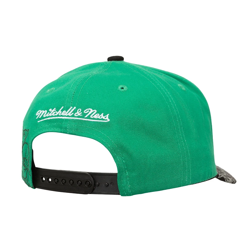 Men's Mitchell & Ness  Kelly Green/Black Boston Celtics May Flowers Adjustable Hat
