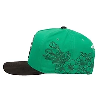 Casquette ajustable Mitchell & Ness Kelly verte/noire pour homme Boston Celtics May Flowers