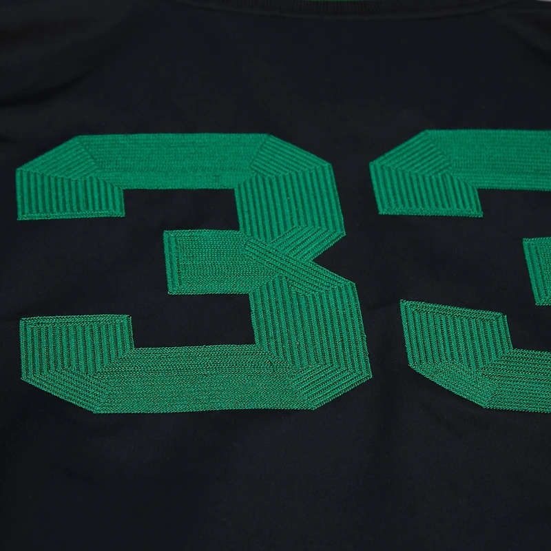 Men's Mitchell & Ness Larry Bird Black Boston Celtics NBA Legends Full-Snap Satin Jacket