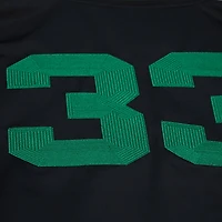 Men's Mitchell & Ness Larry Bird Black Boston Celtics NBA Legends Full-Snap Satin Jacket