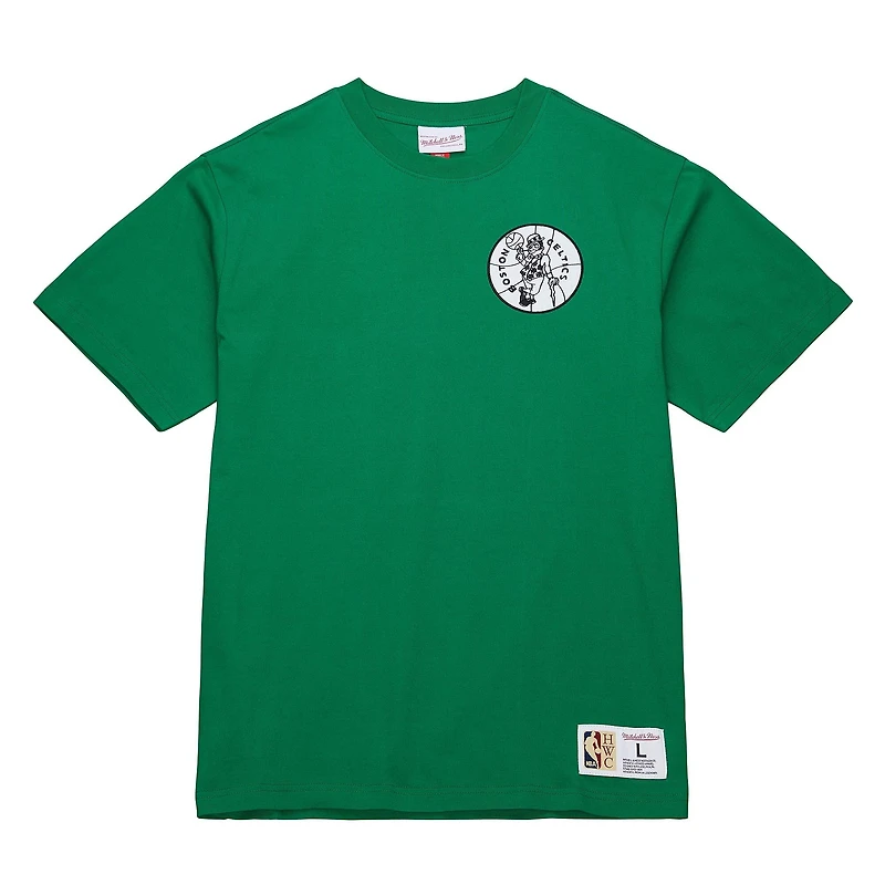 Men's Mitchell & Ness Larry Bird Kelly Green Boston Celtics Hardwood Classics NBA Legends T-Shirt