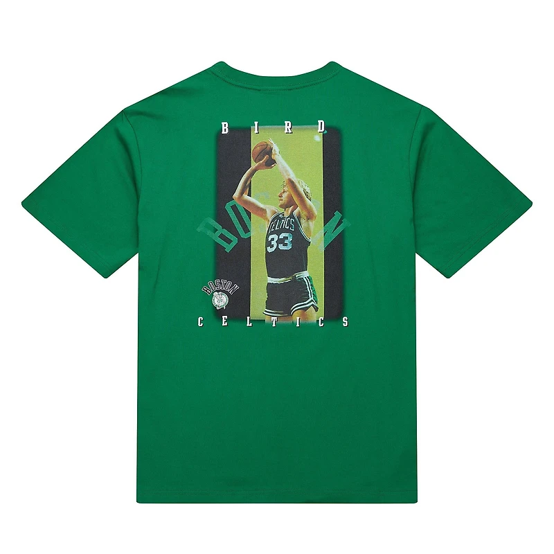 T-shirt Mitchell & Ness Larry Bird Kelly Green Boston Celtics Hardwood Classics NBA Legends pour homme