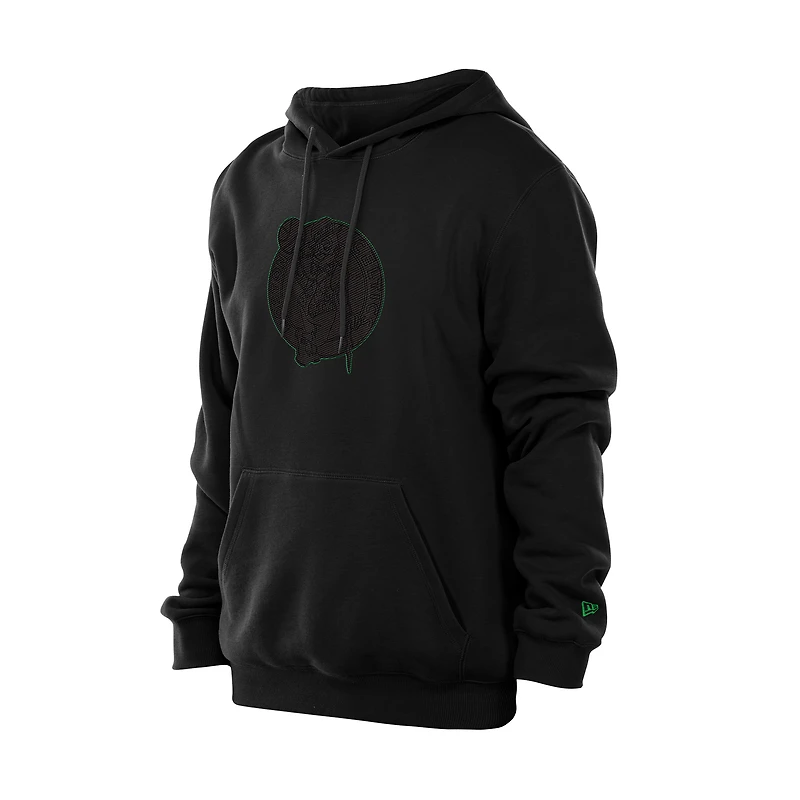Men's New Era  Black Boston Celtics Tonal Color Pop Premium Pullover Hoodie
