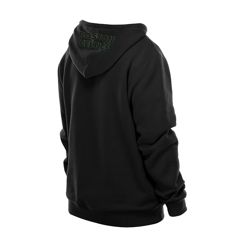 Men's New Era  Black Boston Celtics Tonal Color Pop Premium Pullover Hoodie