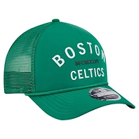 Men's New Era  Kelly Green Boston Celtics Minimalist 9FORTY M-Crown Adjustable Hat