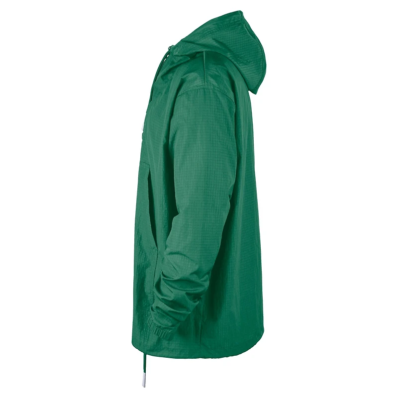 Men's Nike  Green Boston Celtics Courtside Premium Club Anorak Quarter-Zip Hoodie Jacket