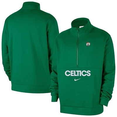 Men's Nike  Kelly Green Boston Celtics Courtside Club Half-Zip Pullover