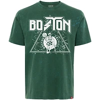 Men's Sportiqe  Green Boston Celtics Distressed Rock & Roll Collection Angus Premium Mineral Wash T-Shirt