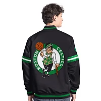 Veste à boutons-pression complète Boston Celtics Scout Varsity Starter noire pour homme