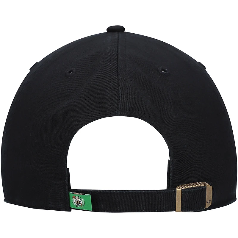 Casquette ajustable Boston Celtics Core Logo Clean Up noire pour homme