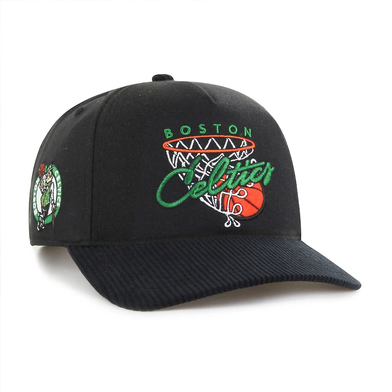 Men's '47 Black Boston Celtics Nothing But Net Hitch Adjustable Hat