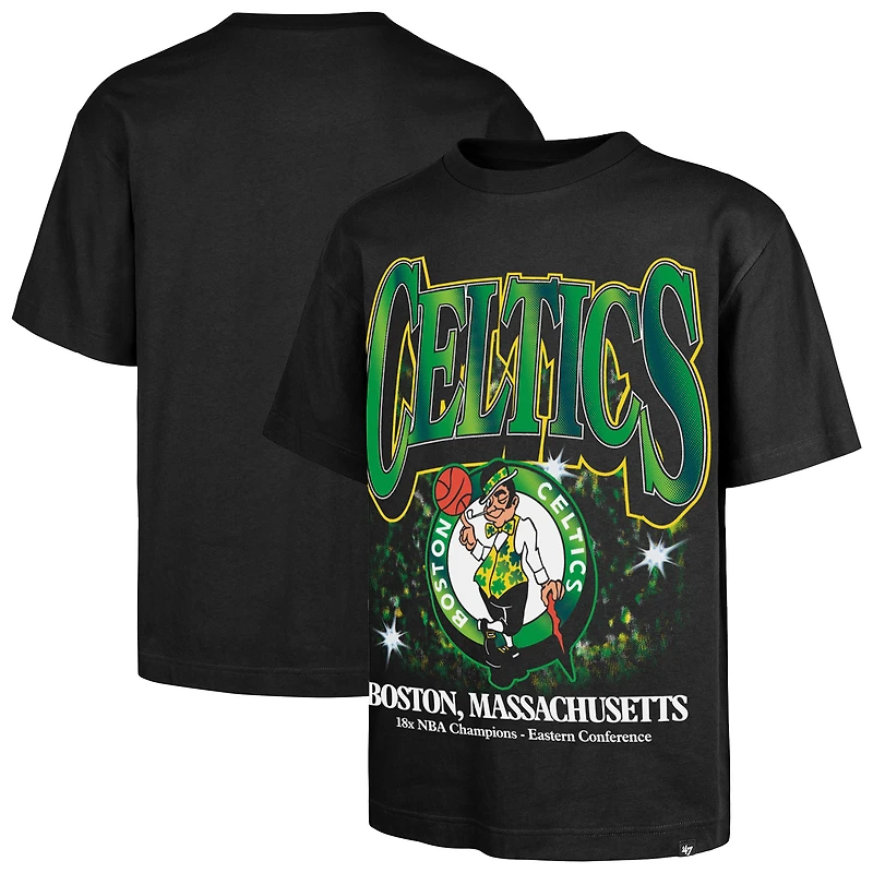 T-shirt noir pour homme « 47 Boston Celtics » de la collection « Anciens champions » Fondation Flashbulb