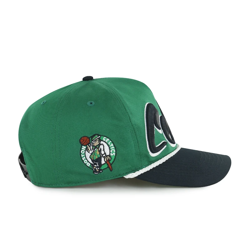 Casquette ajustable Dropshadow Rope Hitch pour homme, vert Kelly/noir, Boston Celtics, 1947