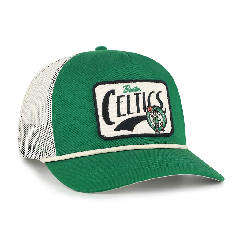 Men's '47 Kelly Green Boston Celtics Emmett Heavy Twill Trucker Hitch Adjustable Hat