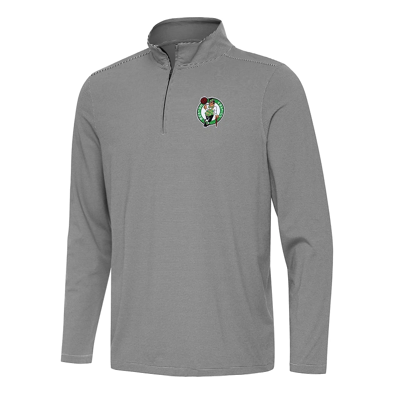 Haut noir à fermeture éclair quart de tour pour homme Antigua Boston Celtics