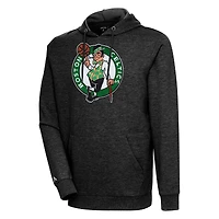 Sweat à capuche Antigua Heather Black Action pour homme des Boston Celtics