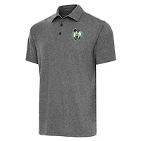 Polo Antigua Heather Black pour homme, coupe grande taille, Par 3, Boston Celtics