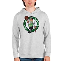 Sweat à capuche gris chiné Antigua pour homme avec logo Absolute des Boston Celtics