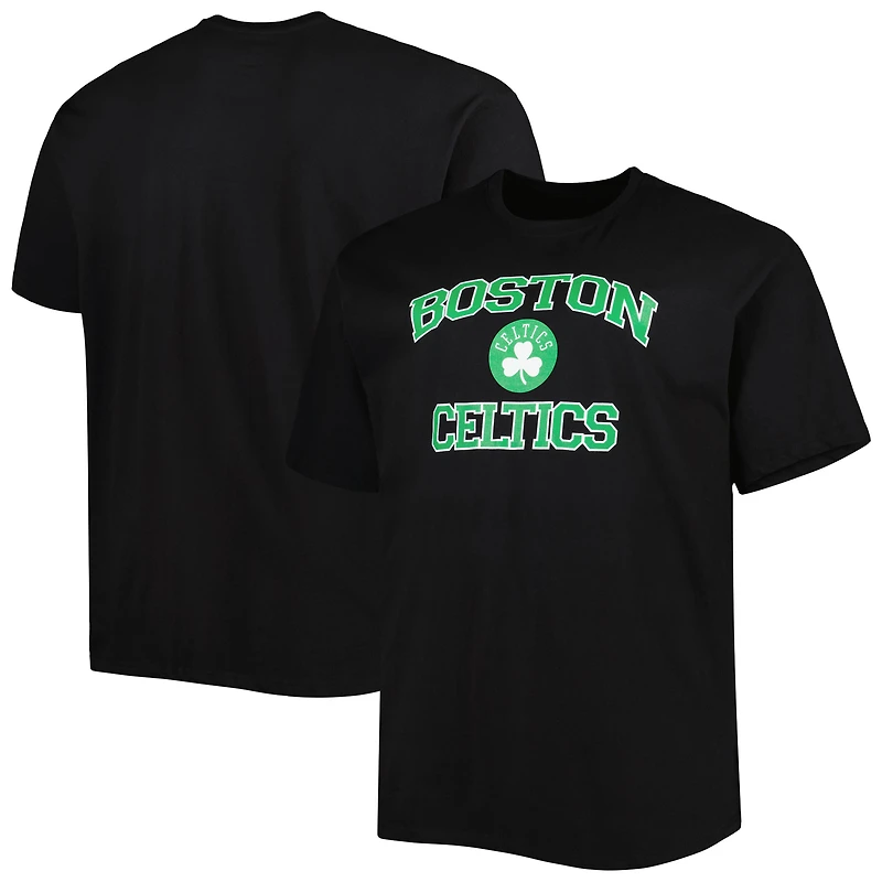 T-shirt noir Boston Celtics Big & Tall Heart Soul pour homme