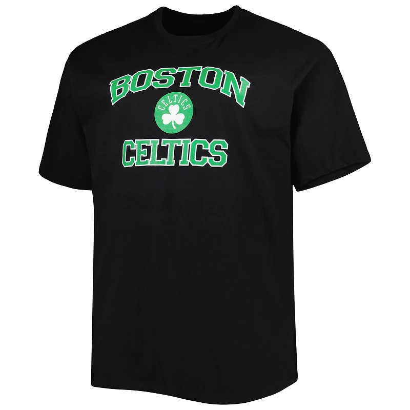 T-shirt noir Boston Celtics Big & Tall Heart Soul pour homme