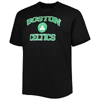 T-shirt noir Boston Celtics Big & Tall Heart Soul pour homme