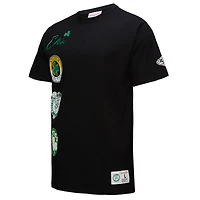 T-shirt noir de qualité supérieure pour homme la collection Black Out des Boston Celtics