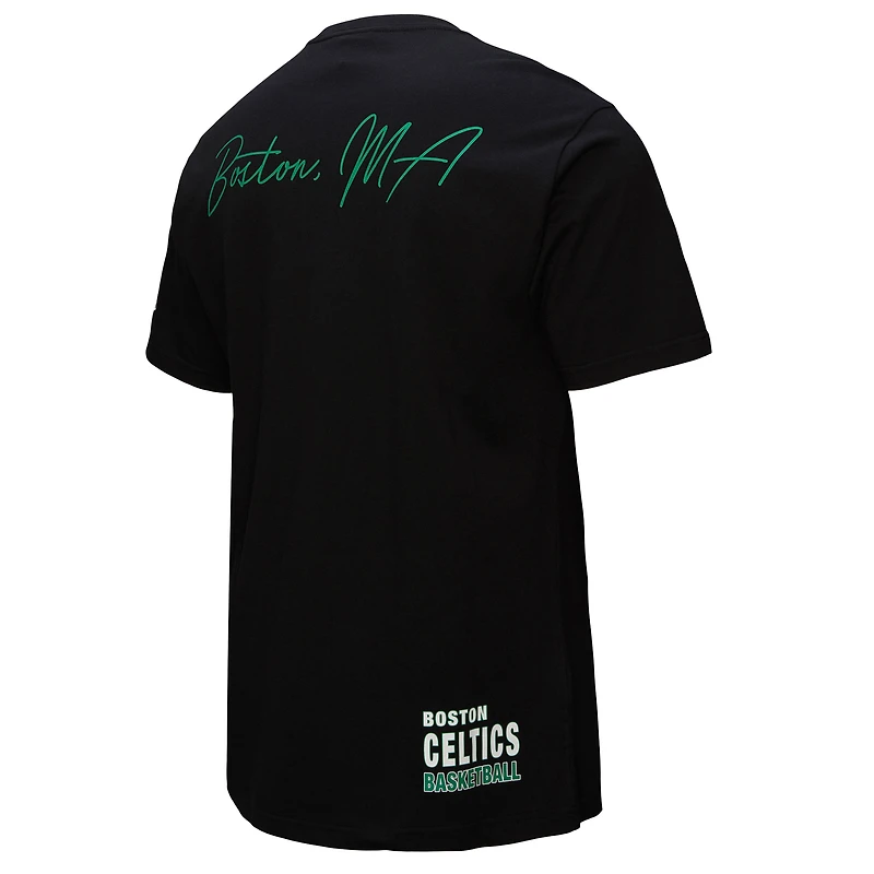 T-shirt noir de qualité supérieure pour homme la collection Black Out des Boston Celtics