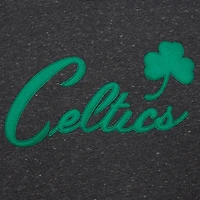 Men's Black Boston Celtics Hardwood Classics Blackout Collection Snow Washed Pullover Sweatshirt