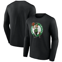 Men's  Black Boston Celtics Primary Logo Long Sleeve T-Shirt