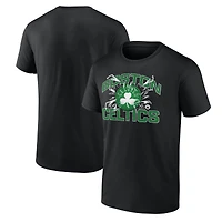 T-shirt noir pour homme des Boston Celtics, motif Shattered