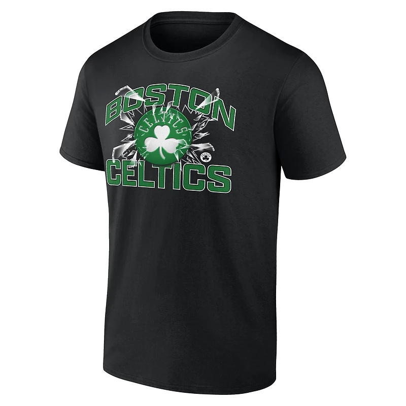 Men's Black Boston Celtics Shattered T-Shirt