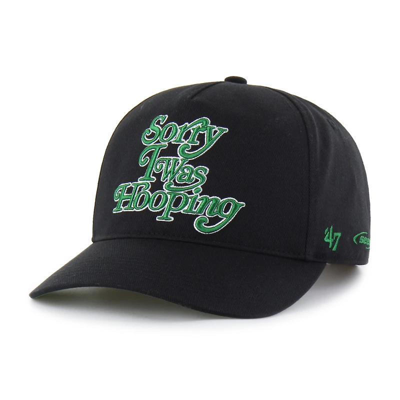 Men's Brand Seen by '47 Black Boston Celtics Sorry I Was Hooping Hitch Adjustable Hat