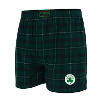 Men's Concepts Sport Kelly Green/Black Boston Celtics Hawthorn Flannel Boxer