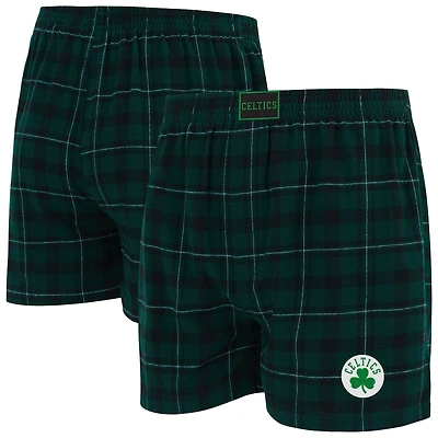 Men's Concepts Sport Kelly Green/Black Boston Celtics Hawthorn Flannel Boxer