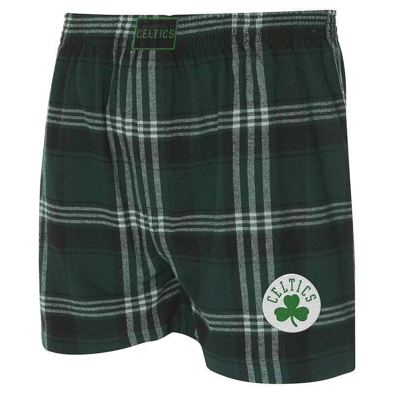 Boxer court en flanelle pour homme Concepts Sport Kelly Green Boston Celtics Region