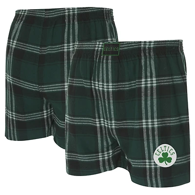 Boxer court en flanelle pour homme Concepts Sport Kelly Green Boston Celtics Region