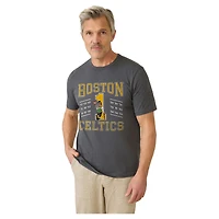 Men's FAHERTY  Gray Boston Celtics Sunwashed T-Shirt