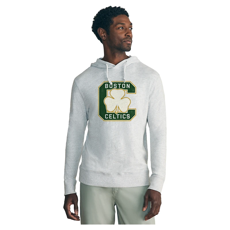Men's FAHERTY  Heather Gray Boston Celtics Sunwashed Slub Lightweight Hoodie