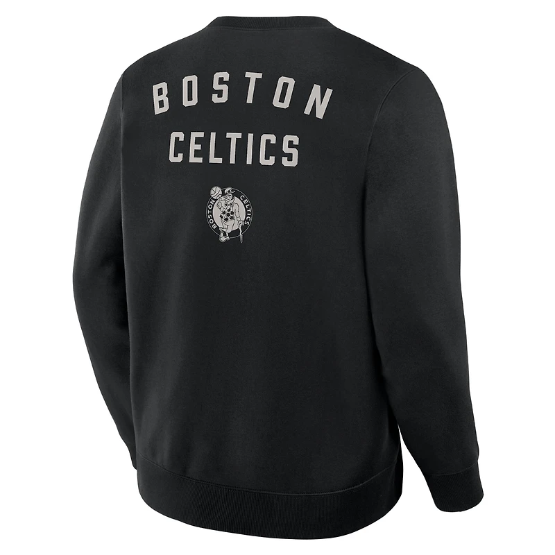Sweat-shirt à capuche premium Fanatics noir Boston Celtics Crossover Collection Defensive Rotation Drill pour homme
