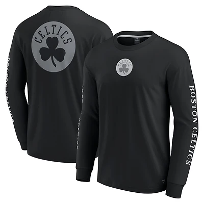 T-shirt à manches longues Fanatics pour hommes Boston Celtics Elements Strive noir