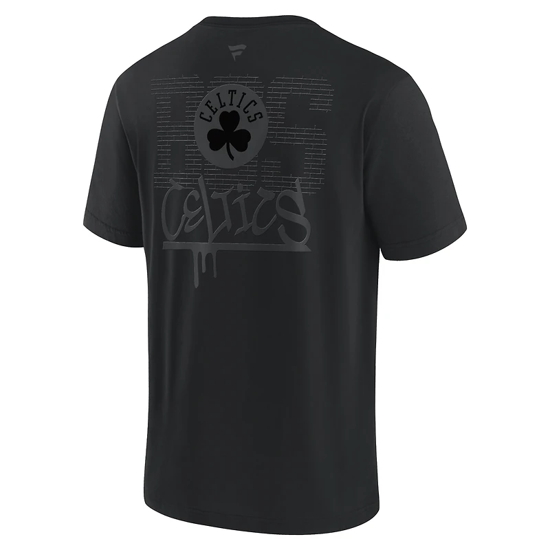 Men's Fanatics Boston Celtics Blackout Heavyweight T-Shirt