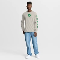 Men's Fanatics Cream Boston Celtics Crossover Collection Ball Screen Action Premium Long Sleeve T-Shirt