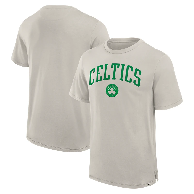 Men's Fanatics Cream Boston Celtics Crossover Collection Pull Up Jumper Shot Premium T-Shirt
