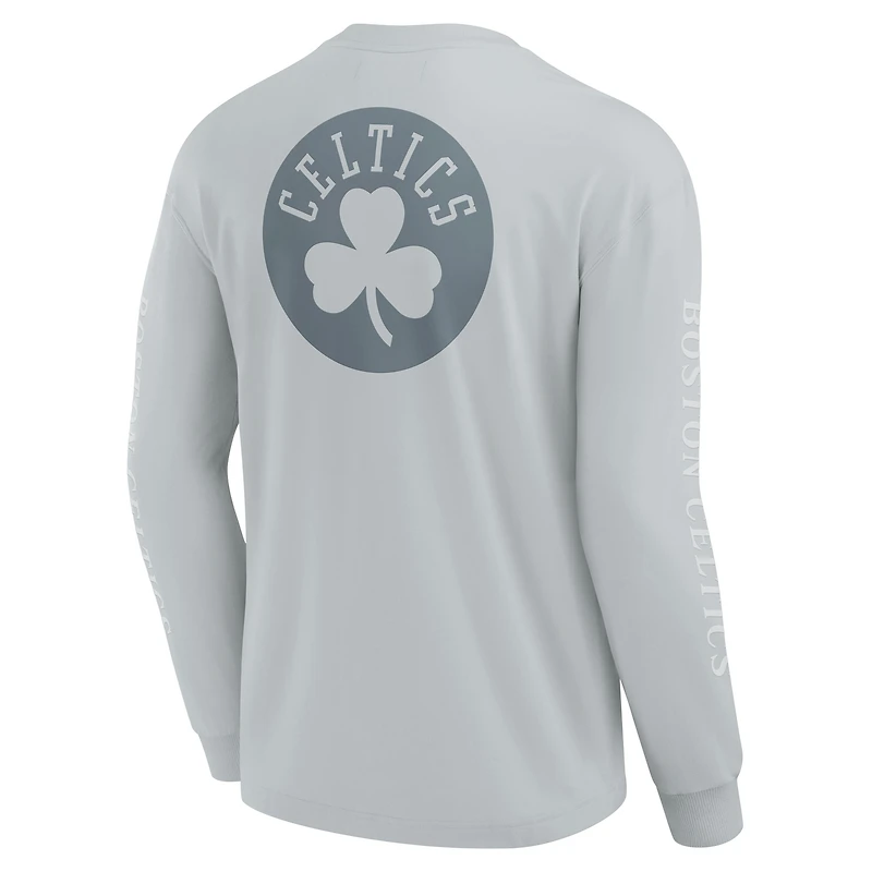 Men's Fanatics Gray Boston Celtics Elements Strive Long Sleeve T-Shirt