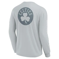 Men's Fanatics Gray Boston Celtics Elements Strive Long Sleeve T-Shirt