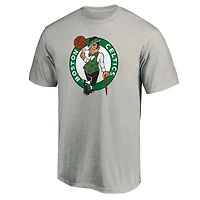 Men's Fanatics Heathered Gray Boston Celtics Primary Team Logo T-Shirt